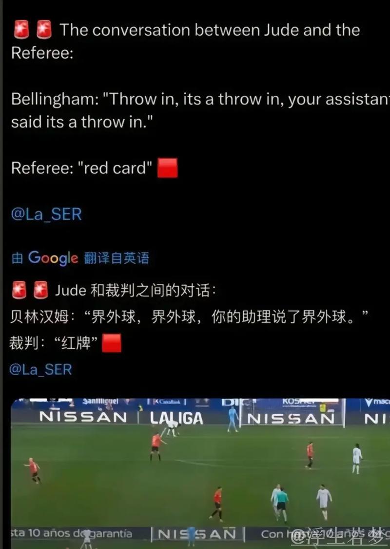 皇马将因贝林厄姆红牌向西甲联盟提出申诉 皇马将因贝林厄姆红牌向西甲联盟提出申诉